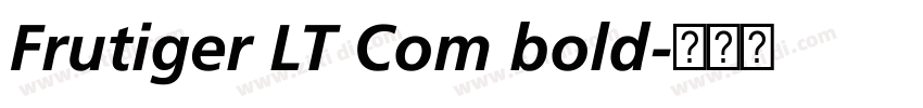 Frutiger LT Com bold字体转换